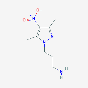 3-(3,5-dimethyl-4-nitro-1H-pyrazol-1-yl)propan-1-amine - 