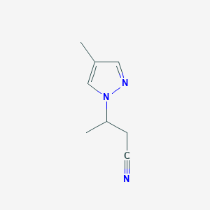 3-(4-methyl-1H-pyrazol-1-yl)butanenitrile - 