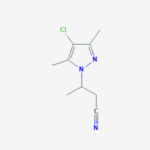 3-(4-chloro-3,5-dimethyl-1H-pyrazol-1-yl)butanenitrile - 