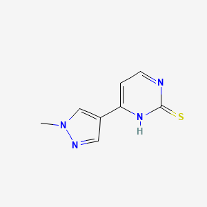 4-(1-methyl-1H-pyrazol-4-yl)pyrimidine-2-thiol - 