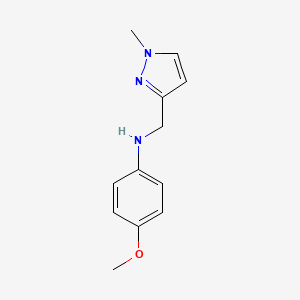 4-Methoxy-N-((1-methyl-1H-pyrazol-3-yl)methyl)aniline - 