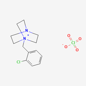 1-[(2-Chlorophenyl)methyl]-1,4-diazabicyclo[2.2.2]octan-1-ium perchlorate - 