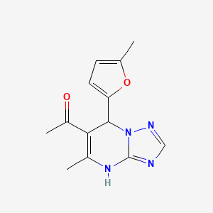 Ethanone, 1-[5-methyl-7-(5-methylfuran-2-yl)-4,7-dihydro-[1,2,4]triazolo[1,5-a]pyrimidin-6-yl]- - 
