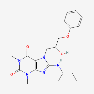 8-[(BUTAN-2-YL)AMINO]-7-(2-HYDROXY-3-PHENOXYPROPYL)-1,3-DIMETHYL-2,3,6,7-TETRAHYDRO-1H-PURINE-2,6-DIONE - 