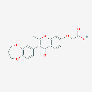 {[3-(3,4-dihydro-2H-1,5-benzodioxepin-7-yl)-2-methyl-4-oxo-4H-chromen-7-yl]oxy}acetic acid - 