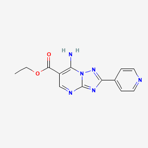[1,2,4]Triazolo[1,5-a]pyrimidine-6-carboxylic acid, 7-amino-2-(4-pyridinyl)-, ethyl ester - 120564-73-0