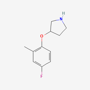 3-(4-Fluoro-2-methylphenoxy)pyrrolidine - 