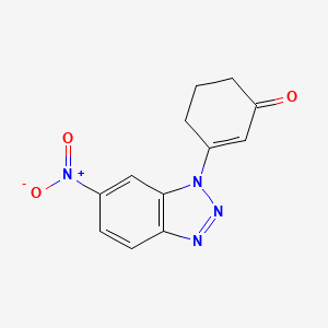 3-(6-Nitro-1H-benzotriazol-1-yl)-2-cyclohexen-1-one - 