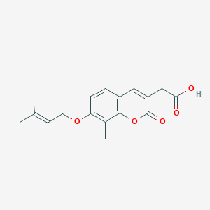 2-{4,8-dimethyl-7-[(3-methylbut-2-en-1-yl)oxy]-2-oxo-2H-chromen-3-yl}acetic acid - 