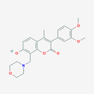3-(3,4-DIMETHOXYPHENYL)-7-HYDROXY-4-METHYL-8-[(MORPHOLIN-4-YL)METHYL]-2H-CHROMEN-2-ONE - 