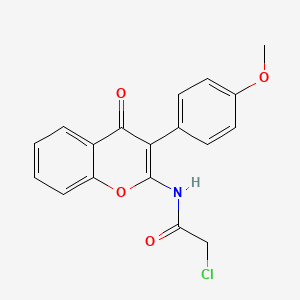 2-Chloro-N-(3-(4-methoxyphenyl)-4-oxo-4H-chromen-2-yl)acetamide - 