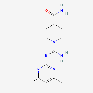1-(N-(4,6-Dimethylpyrimidin-2-yl)carbamimidoyl)piperidine-4-carboxamide - 