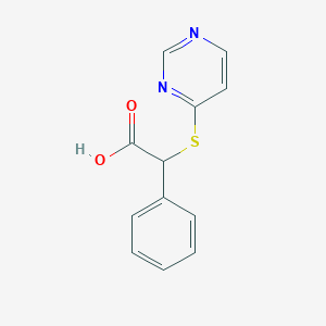 Phenyl(pyrimidin-4-ylsulfanyl)acetic acid - 