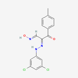 (2E,3E)-2-[2-(3,5-dichlorophenyl)hydrazin-1-ylidene]-3-(N-hydroxyimino)-1-(4-methylphenyl)propan-1-one - 