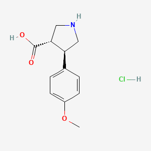 (3S,4R)-4-(4-methoxyphenyl)pyrrolidine-3-carboxylic acid hydrochloride - 