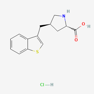 (2S,4R)-4-(Benzo[b]thiophen-3-ylmethyl)pyrrolidine-2-carboxylic acid hydrochloride - 