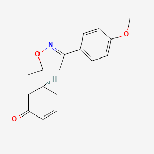 (5S)-5-[3-(4-methoxyphenyl)-5-methyl-4,5-dihydro-1,2-oxazol-5-yl]-2-methylcyclohex-2-en-1-one - 1013764-35-6