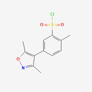 5-(3,5-Dimethylisoxazol-4-yl)-2-methylbenzene-1-sulfonyl chloride - 
