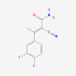 (2E)-2-cyano-3-(3,4-difluorophenyl)but-2-enamide - 