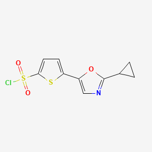 5-(2-Cyclopropyl-1,3-oxazol-5-yl)thiophene-2-sulfonyl chloride - 936074-61-2