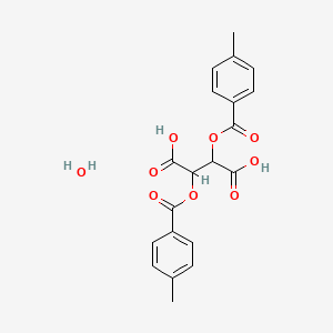 2,3-Bis[(4-methylbenzoyl)oxy]butanedioic acid;hydrate - 