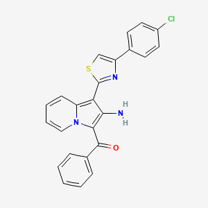 {2-Amino-1-[4-(4-chlorophenyl)-1,3-thiazol-2-yl]indolizin-3-yl}(phenyl)methanone - 