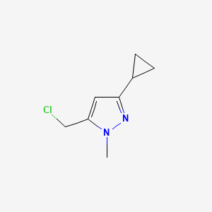 5-(chloromethyl)-3-cyclopropyl-1-methyl-1H-pyrazole - 