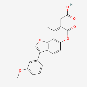 2-[3-(3-METHOXYPHENYL)-4,9-DIMETHYL-7-OXO-7H-FURO[2,3-F]CHROMEN-8-YL]ACETIC ACID - 