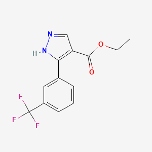 ethyl 5-[3-(trifluoromethyl)phenyl]-1H-pyrazole-4-carboxylate - 
