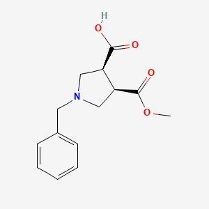 (cis-racemic)-1-Benzylpyrrolidine-3,4-dicarboxylic acid monomethyl ester - 