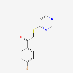 1-(4-Bromophenyl)-2-((6-methylpyrimidin-4-yl)thio)ethanone - 89991-23-1