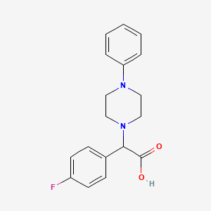 2-(4-fluorophenyl)-2-(4-phenylpiperazin-1-yl)acetic acid - 