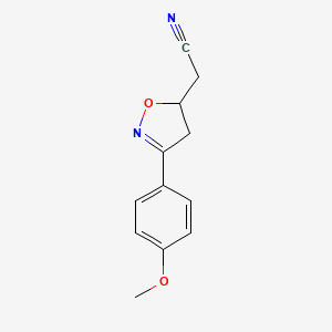 2-[3-(4-Methoxyphenyl)-4,5-dihydro-1,2-oxazol-5-yl]acetonitrile - 