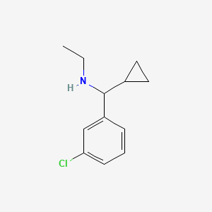 [(3-Chlorophenyl)(cyclopropyl)methyl](ethyl)amine - 
