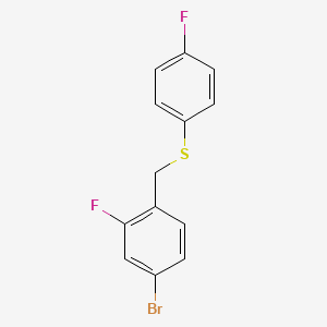 1-Bromo-3-fluoro-4-[(4-fluorophenyl)sulfanylmethyl]benzene - 