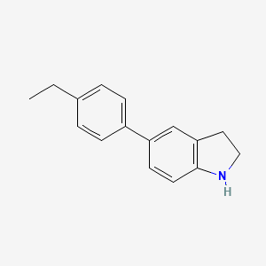 5-(4-ethylphenyl)-2,3-dihydro-1H-indole - 