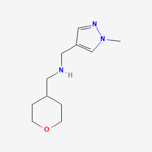1-(1-Methyl-1H-pyrazol-4-yl)-N-((tetrahydro-2H-pyran-4-yl)methyl)methanamine - 