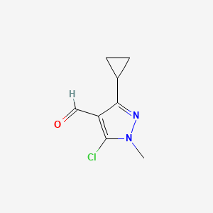 5-chloro-3-cyclopropyl-1-methyl-1H-pyrazole-4-carbaldehyde - 