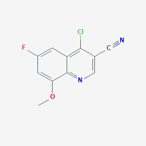 4-Chloro-6-fluoro-8-methoxyquinoline-3-carbonitrile - 