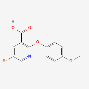 5-Bromo-2-(4-methoxyphenoxy)nicotinic acid - 