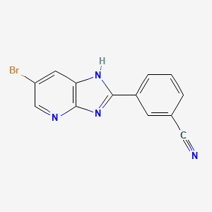 3-(6-Bromo-3H-imidazo[4,5-b]pyridin-2-yl)benzonitrile - 