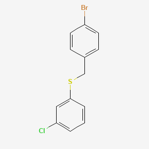 1-Bromo-4-[(3-chlorophenyl)sulfanylmethyl]benzene - 