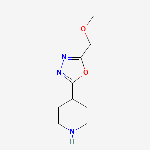 4-[5-(Methoxymethyl)-1,3,4-oxadiazol-2-yl]piperidine - 