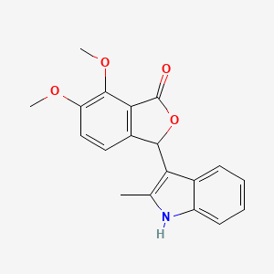 6,7-Dimethoxy-3-(2-methyl-1h-indol-3-yl)-2-benzofuran-1(3h)-one - 6637-15-6