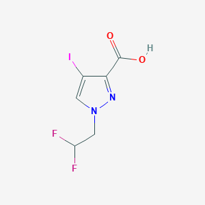 1-(2,2-difluoroethyl)-4-iodo-1H-pyrazole-3-carboxylic acid - 