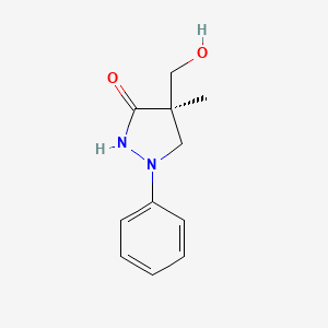 (4r)-4-(Hydroxymethyl)-4-methyl-1-phenylpyrazolidin-3-one - 
