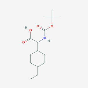 2-{[(tert-Butoxy)carbonyl]amino}-2-(4-ethylcyclohexyl)acetic acid - 