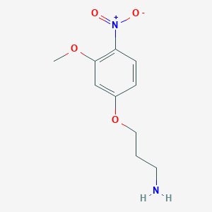 3-(3-Methoxy-4-nitrophenoxy)propan-1-amine - 