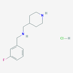 (3-Fluoro-benzyl)-piperidin-4-ylmethyl-amine hydrochloride - 