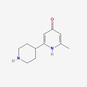 2-Methyl-6-(piperidin-4-YL)pyridin-4-OL - 